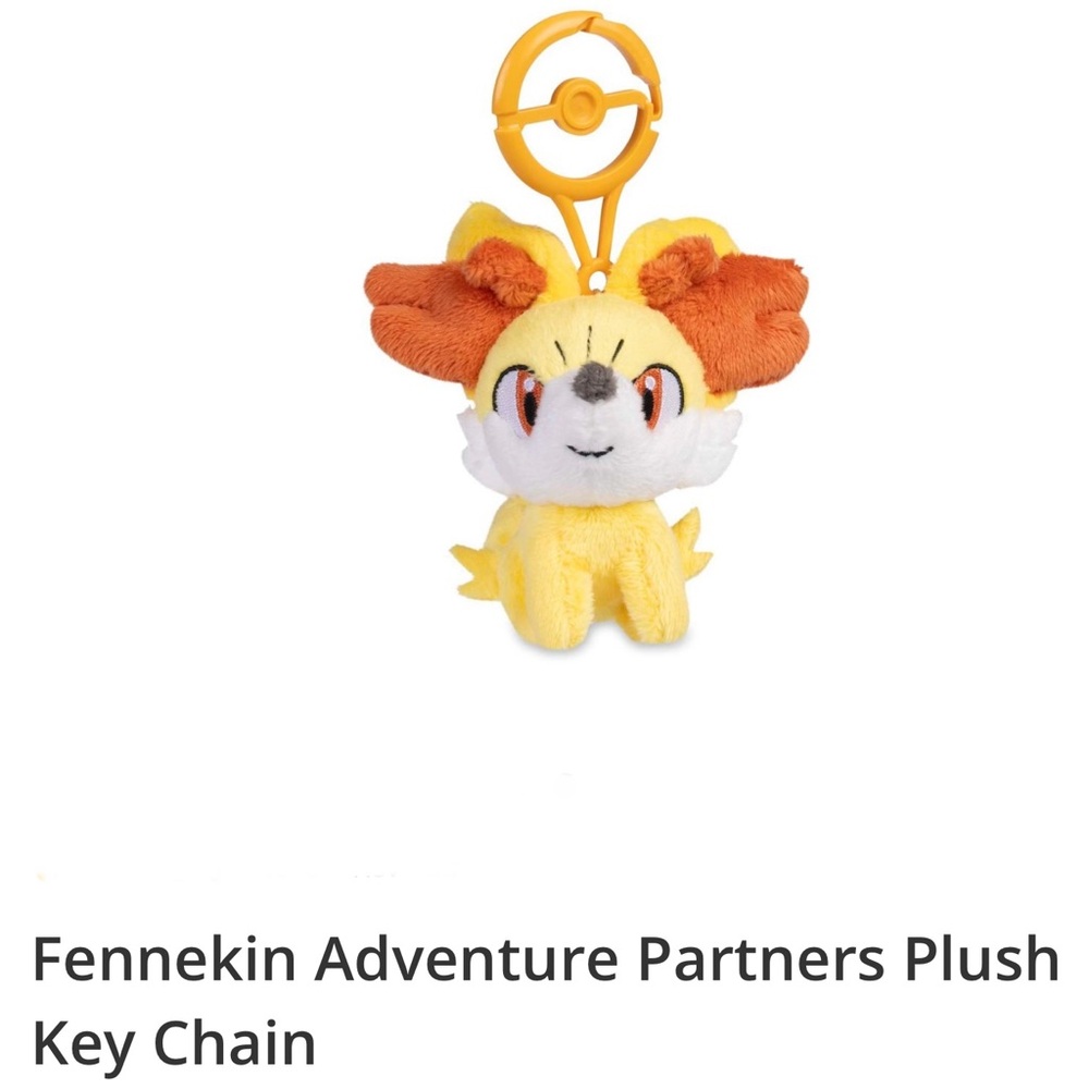 Yellow and Red Plush Toy with Plastic Keychain Starter
